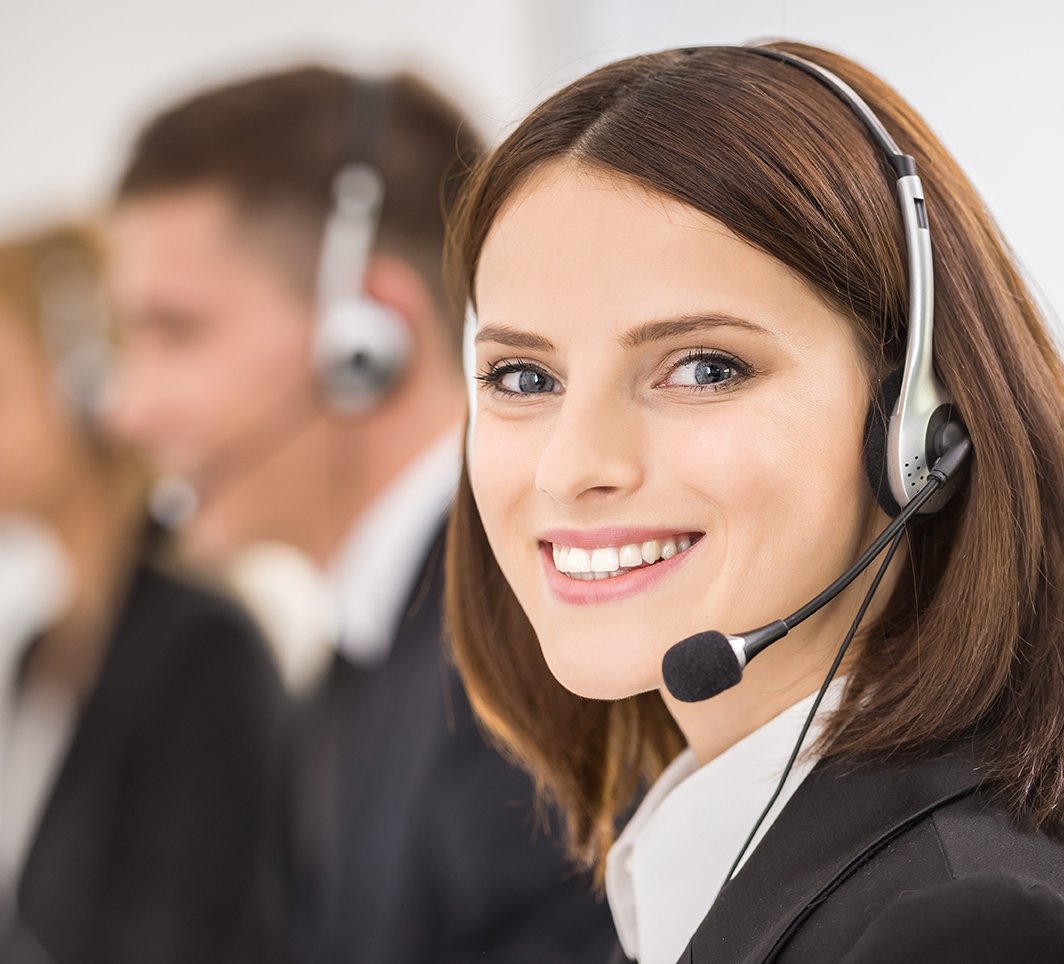Call center contact us team lady in dubai